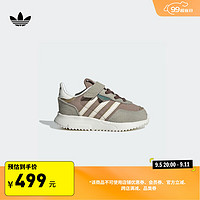 adidas RETROPY F2 CF魔术贴经典运动学步鞋男婴童阿迪达斯三叶草 亮白/岩层深土地棕/奇妙白 20码