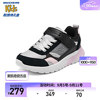 Skechers斯凯奇女孩魔术贴休闲慢跑鞋310271L 黑色/多彩色/BKMT 40码