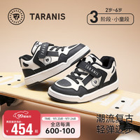 泰兰尼斯儿童板鞋冬季新款童鞋男童黑白熊猫休闲鞋软底女童运动鞋 白/黑