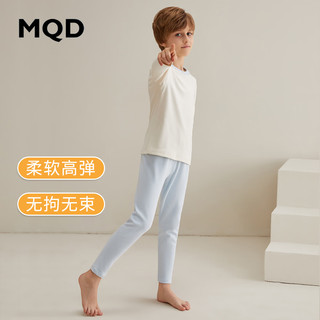 马骑顿 MQD童装棉棉绒儿童保暖内衣套装秋冬男童睡衣女童宝宝秋衣秋裤棉毛衫 浅蓝0522 140cm 140/70