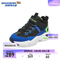 斯凯奇（Skechers）秋季商场款女童运动鞋时尚儿童透气405202L 宝蓝色/黑色/RYBK 31码