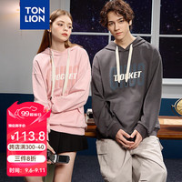 唐狮 TONLION2024早秋新款新款情侣字母发泡印设计连帽卫衣TB