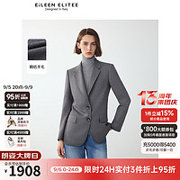 朗姿【Koketit联名系列】【意大利设计】羊毛西服2024冬西装 深灰色 S