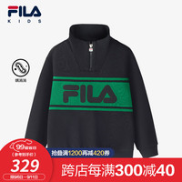 FILA【抗菌】斐乐童装儿童卫衣2024冬季新款男女童针织长袖上衣