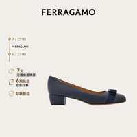 菲拉格慕(Ferragamo)女士蓝色Vara高跟鞋 0776841_1D _ 65/37码