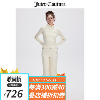 JUICY COUTURE德绒logo针织外套 奶油白 M