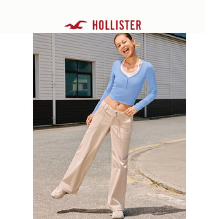 HOLLISTER24秋季低腰宽松抽绳腰头休闲裤装 女 KI356-4168 石色 XS (160/64A)标准版