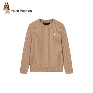 暇步士（Hush Puppies）童装男女童2024秋季青少款舒适弹力青春随性线织打底衫 玫瑰粉 130cm