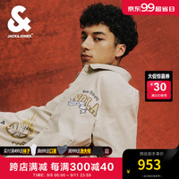杰克·琼斯(JACK&JONES)秋季新款NBA联名鹈鹕队时尚潮流略宽松尖领夹克外套男款224321006 常规