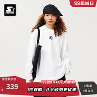 STARTER【24秋新】长袖T恤新款圆领宽松显瘦运动休闲LOGO印花纯棉上衣