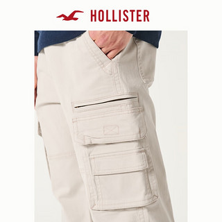 HOLLISTER24秋侧边大口袋休闲宽松工装裤长裤 男 KI330-4130 奶油色 34/32 180/86A