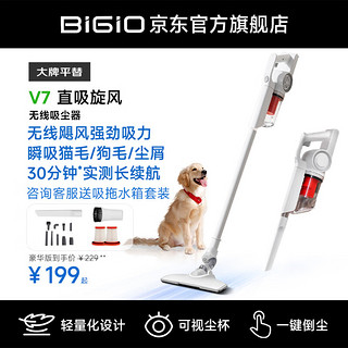 BIGIO 百吉诺 旋风吸尘器家用无线手持吸拖一体机车载床上大功率清洁宠物猫毛发吸尘机 豪华版