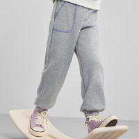 迪士尼（Disney）童装女童针织加绒时尚长裤儿童保暖运动卫裤2024年冬季新款裤子