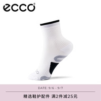 爱步（ECCO）袜子女 日常休闲吸汗百搭防臭短筒棉袜 中帮运动袜 9085623 亮白色908562390851(39-41) 1双