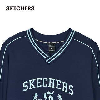 斯凯奇（Skechers）男女款针织套装卫衣L324U077 海军蓝/00DU XXL