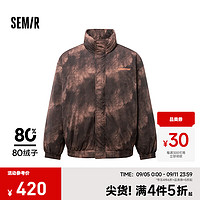 森马（Semir）羽绒服男2024冬季时尚晕染印花厚款外套潮流个性oversize 咖色调（灰鸭绒）00355 175/92A/L