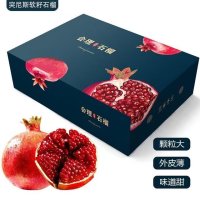 特大果 突尼斯 软籽石榴净重4.5斤彩箱装 (单果400-600克)