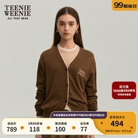 Teenie Weenie小熊2024年秋季新款假两件针织开衫外套