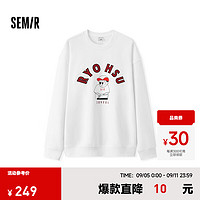 森马（Semir）×RYO艺术家系列卫衣男2024冬季装绣花潮 本白10101 170/88A/M