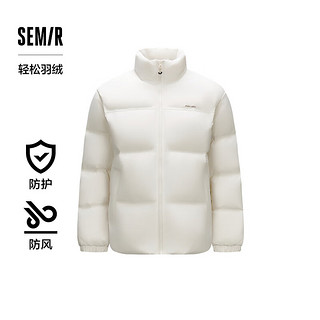 Semir 森马 轻松羽绒|羽绒服男2024冬季防风防水外套款 灰白（白鸭绒）10812 170/88A/M