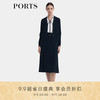 PORTS宝姿2024早秋新款女装时尚简约手工锆石装饰羊毛针织开衫 黑色
