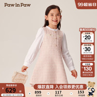 PawinPaw卡通小熊童装2024年秋冬女童梭织连衣裙 Pink粉红色/25 130cm