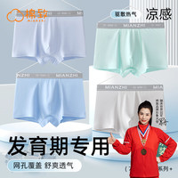 棉致青少年内裤男孩发育期初中高中生大童莫代尔冰丝短裤16-18岁 9408【网眼冰丝 7A级抗菌】 4条 2XL 【140-160斤】