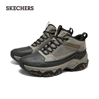 斯凯奇（Skechers）2024男子增高厚底高帮运动鞋237461C 自然色/灰色/NTGY 46