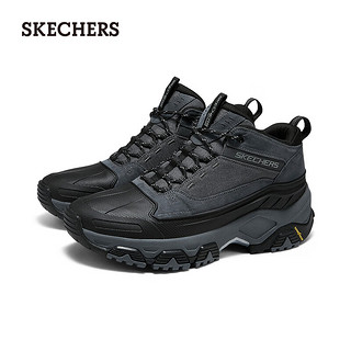 斯凯奇（Skechers）2024男子增高厚底高帮运动鞋237461C 木炭色/黑色/CCBK 42.5