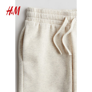 H&M2024秋季童装女童内里拉绒慢跑裤1237254 粉色/心形 130/59