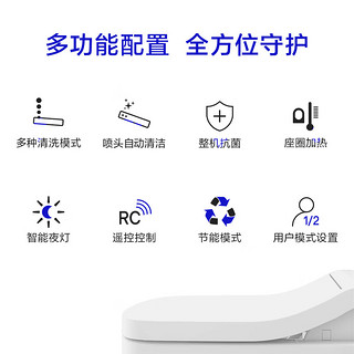 DURAVIT（杜拉维特）智能座便器盖板抗菌即热式多重清洗多功能智能马桶盖 615000 【闪烁e智能盖板】圆形