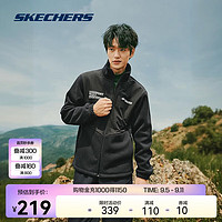 SKECHERS 斯凯奇 男运动摇粒绒冬保暖外套休闲衣