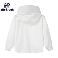 allo&lugh阿路和如柔软件舒适空调外衫儿童童装男女童薄款透气防蚊外套 白色 120cm