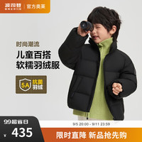 波司登（BOSIDENG）秋冬羽绒服男女儿童5A抗菌三防90绒酷洛米联名外套T40143110 黑色8056 140/64