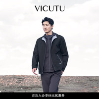 威可多 VICUTU男士夹克24年秋季时尚翻领双面穿商务通勤时尚休闲百搭外套 黑色 180/100B