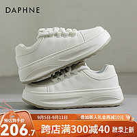 达芙妮（DAPHNE）达芙妮蕾德训鞋女2024春季运动休闲鞋百搭小白鞋时尚帆布JL 米白色 37