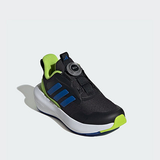 adidas FortaRun 3.0旋转按钮休闲运动鞋男女小童阿迪达斯轻运动 一号黑/皇家蓝/绿荧光 39码