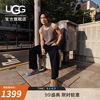 UGG秋季男女同款舒适厚底圆头低帮塔斯曼时尚单鞋休闲鞋 1144096 CBG | 栗色/天蓝色 45