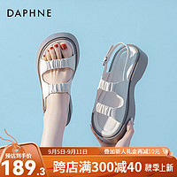 达芙妮（DAPHNE）达芙妮凉鞋女2024女鞋运动凉鞋女夏季厚底休闲时尚百搭QJ2 米白色 38