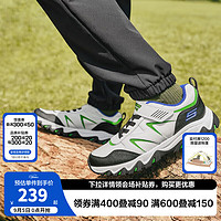 Skechers斯凯奇儿童户外运动鞋款魔术贴男中大童防滑休闲鞋406390L 高帮款/加绒/蓝色/橘色/BLOR 38码