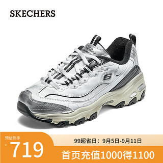 斯凯奇（Skechers）2024女款老爹鞋复古配时尚百搭150245 WBKS/WBKS 36.5