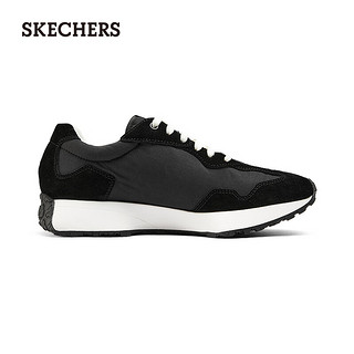 斯凯奇（Skechers）男鞋2024春夏复古德训鞋阿甘鞋舒适210744 黑色/BLK 43