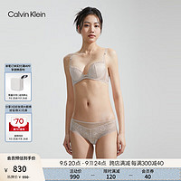 卡尔文·克莱恩 Calvin Klein 内衣24春夏女士薄垫性感深V蕾丝文胸QF7751AD K6L-奶油白 34C 34/75C