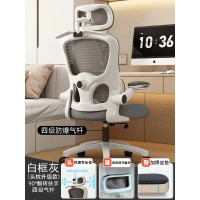 宜佳 人体工学椅 S型靠背 4D头枕 双靠背 四级防爆气杆+悬浮腰靠+加厚坐垫(灰白)