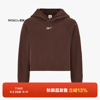 little MO&Co.REEBOK联名系列 little moco童装24秋装女童短款连帽衫卫衣 布朗尼色 130/64
