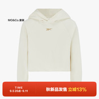 little MO&Co.REEBOK联名系列 little moco童装24秋装女童短款连帽衫卫衣 砂白色 120/60