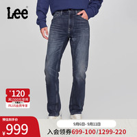 李 Lee24早秋709修身锥形中深蓝暖岩恒温男保暖牛仔裤潮 中深蓝 32