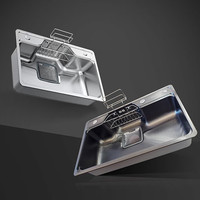 恒洁厨房水槽HMB162系列,一体拉升成型,不锈钢纳米挂篮储物-超体店