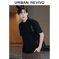 URBAN REVIVO UR2024夏季新款男Polo衫短袖T恤轻商务基础纯色通勤上衣UMB440004