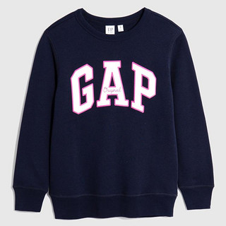 Gap 盖璞 女童春秋LOGO抓绒运动卫衣儿童装休闲上衣793900